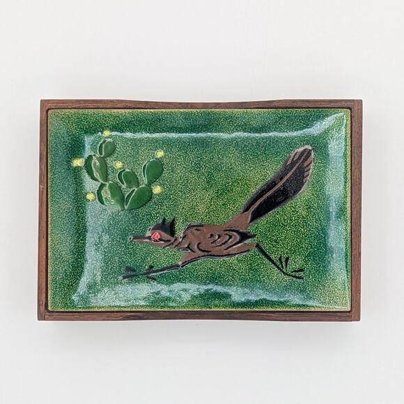 Annemarie Davidson Road Runner Enamel Box MCM Art Decor - Picture 8 of 12